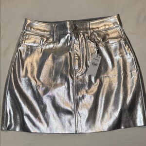 Silver Metallic Women's Skirt express